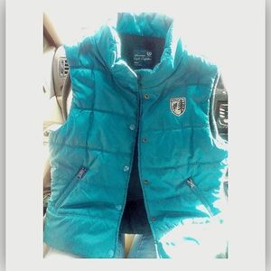 American Eagle Teal Puffer Vest